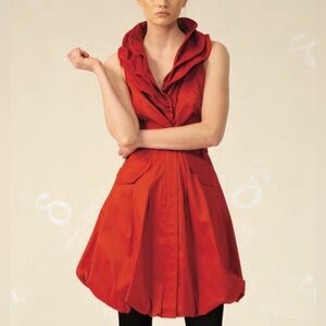 Samuel Dong Bubble Red Dress